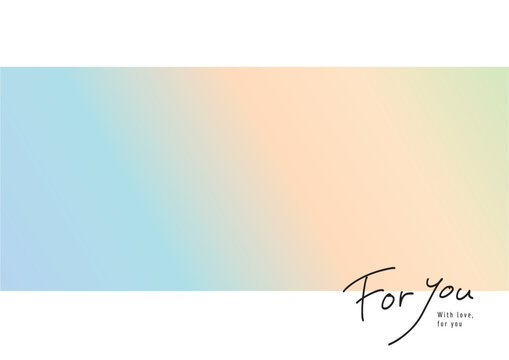 Soft Gradient Background with Minimal For You Lettering