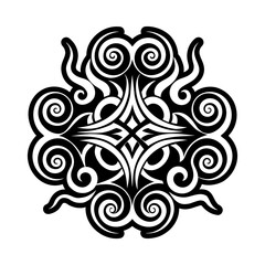 Fototapeta premium Mystic smoke symbol icon in solid style