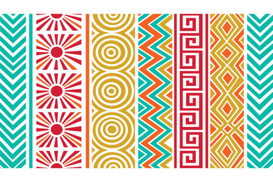 Colorful geometric pattern designs 3.