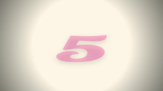 An animated colorful countdown timer from ten to one for cinema and film openings