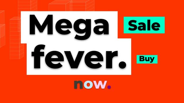 Vibrant Mega Sale Motion Graphic advertisement for retail and online business promotion.