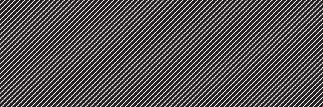 Thin slash line seamless pattern. Repeated fine diagonal lines background. Pinstripe wallpaper. Black and white tilted slanted strip backdrop. Repeating oblique linear texture overlay.eps10