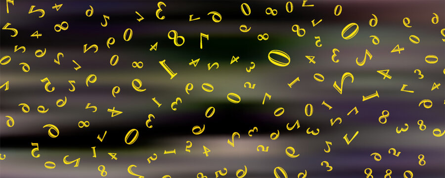 Kids seamless pattern with colorful cartoon numerals. Nursery theme wallpaper.