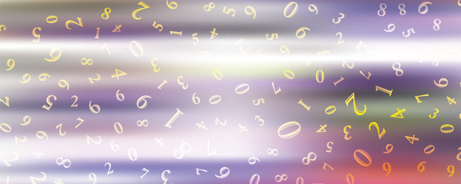 Kids seamless pattern with colorful cartoon numerals. Nursery theme wallpaper.
