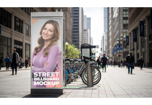 Street Billboard Mockup