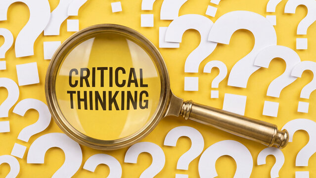 Critical thinking analytical reasoning and intellectual inquiry concept representing problem solving decision making questioning skills education of deep examination and evidence based thinking 