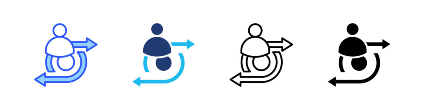 Scrum Master Multi Style Icon Set Vector 