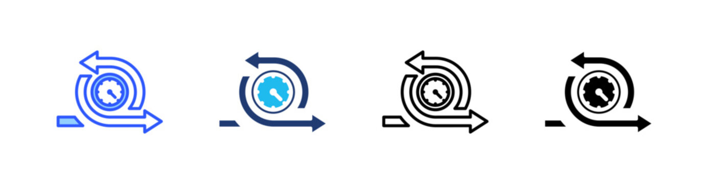 Sprint Multi Style Icon Set Vector 