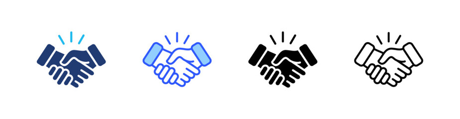 Obraz premium Trust Multi Style Icon Set Vector 