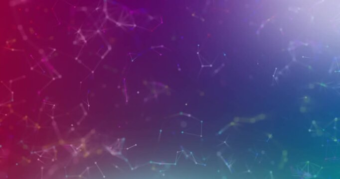 Animation of network of connections with numbers changing over covid cells