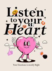 Charming motivational poster featuring a cute character and uplifting message. Perfect for inspiring positivity and self-trust, ideal for home decor or personal growth projects. Vector illustration