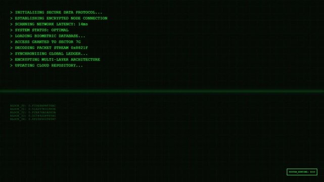 Cybersecurity Data Encryption Blockchain Network Protection Technology Background.