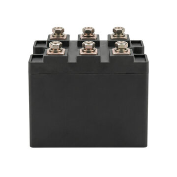 Power electronics semiconductor power modules neat black high current electrical connector block with six brass terminals offering industrial