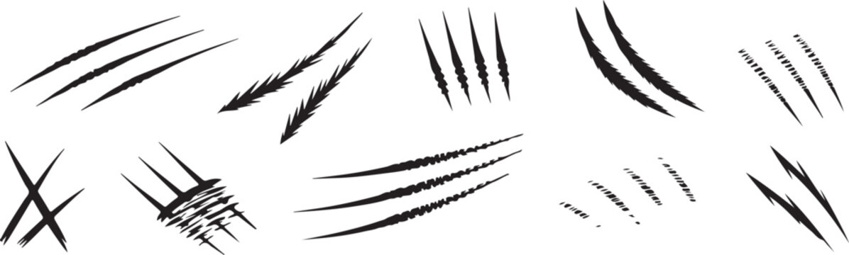 claw tattoo design pack assorted slash shapes and textures