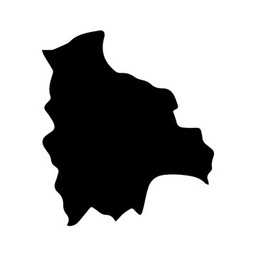 Bolivia map on a white background
