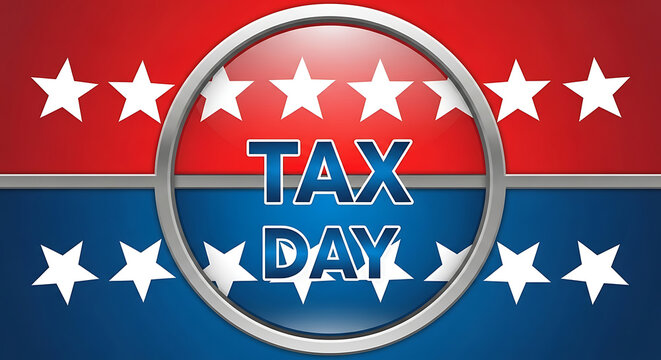 Tax day April 15th calendar reminder
