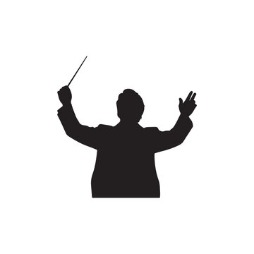 conductor silhouette  high quality vector silhouette vector illustration on white background.