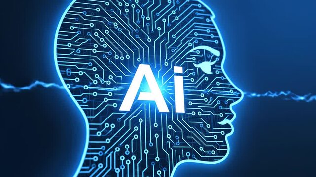 AI circuit board human head