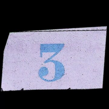 The number eight and number one are painted on a grunge wall texture with a block font design for a parking sign pattern