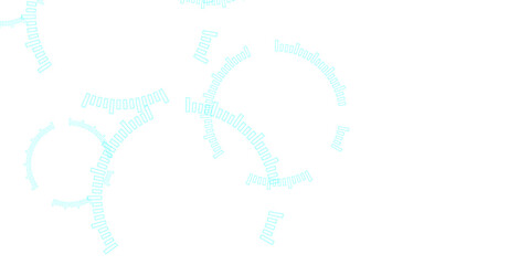 Obraz premium Abstract futuristic technology background featuring a circular HUD (heads-up display) interface design in soft cyan tones on a clean white backdrop.