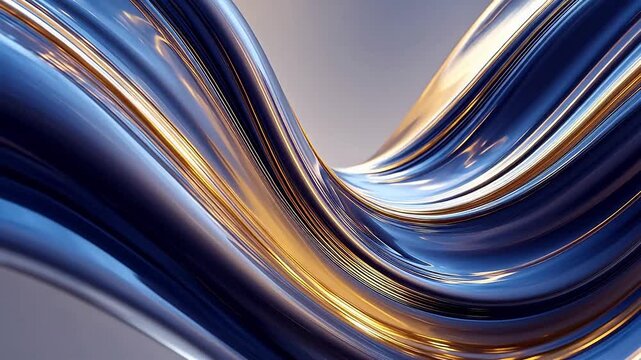 Abstract flowing metallic surface