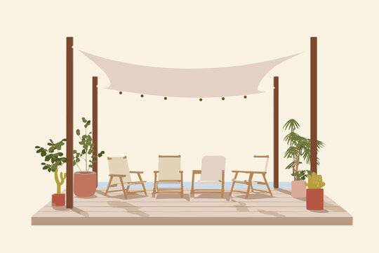 Modern Patio Shade Sail Canopy