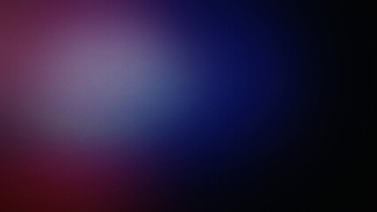Obraz premium Abstract grainy gradient background with soft transitions of deep blue and dark purple hues blending into a solid black shadow on the right side