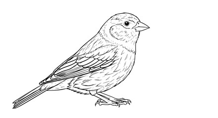 Fototapeta premium Bright canary bird vector, small pet with vibrant plumage for design projects