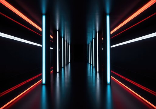 Abstract background showing endless repetition and mirrored space, symbolizing insulated information flow, filtered reality, groupthink, and confirmation bias, influence, graphic, tunnel