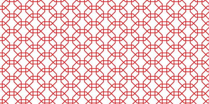simple red outline octagon pattern for banner poster background.