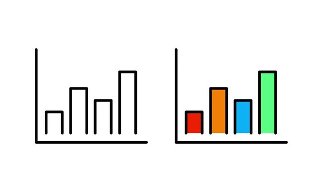 Business Data Comparison Animation with Bar Chart Growth Visualization