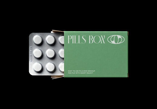 Pills Blister Box Mockup