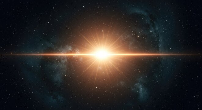 Abstract cosmic background of deep space and spiritual light, illustrating concepts of infinity, timelessness, profound depth, and creation, render, modern, abstract