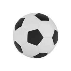 Fototapeta premium Leather soccer ball on white background. Isolated 3D illustration