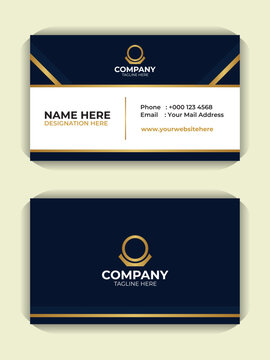 Modern Double Sided Business Card Template with Creative Colorful Background, Professional Corporate Visiting Card Print Ready Design Template

