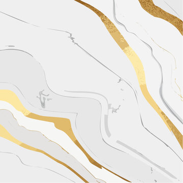 Wei&szlig;er Stein mit goldenen Adern Luxus Hintergrund Vektor