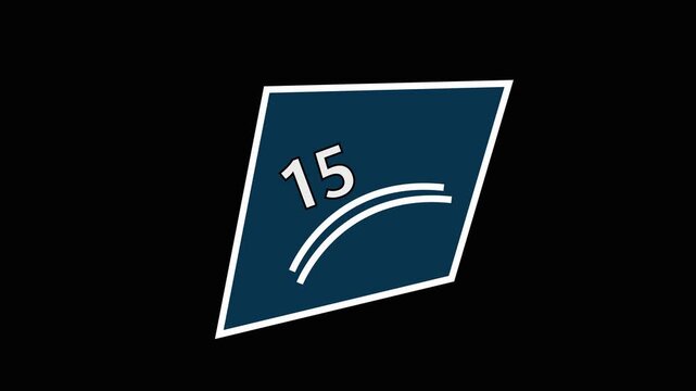 White underline anmation, 15 Number Handwritten With Underline Animation.sketching elements on blck backgroun,and Hand-drawn marker hidhlight animation for important topic marking test.