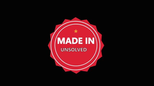 Made in Unsolved Round Stamp Badge Animation