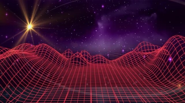 This animation has a retro 1980s feel to it, with a glowing light on the alpha channel
