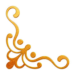 Fototapeta premium Golden decorative corner ornaments