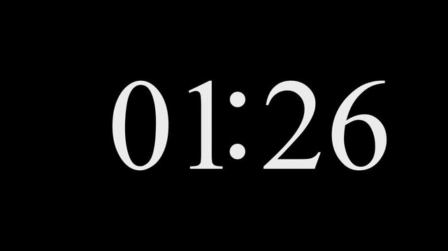 1 minute 53 seconds countdown. one Minute 53 seconds Clock countdown animation Timer Countdown. Countdown 1 minutes 53 seconds 4k video