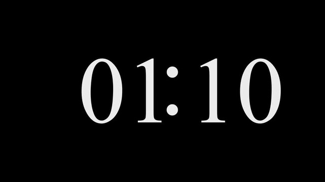 1 minute 20 seconds countdown. one Minute 20 seconds Clock countdown animation Timer Countdown. Countdown 1 minutes 20 seconds 4k video