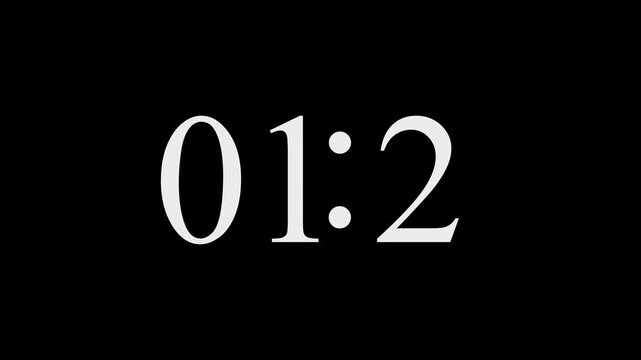 1 minute 4 seconds countdown. one Minute 4 seconds Clock countdown animation Timer Countdown. Countdown 1 minutes 4 seconds 4k video