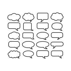 Fototapeta premium Collection of speech and thought bubble shapes