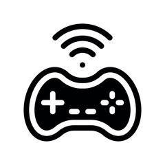 Smart Connectivity Gamepad Graphic Vector Silhouette © dima040293