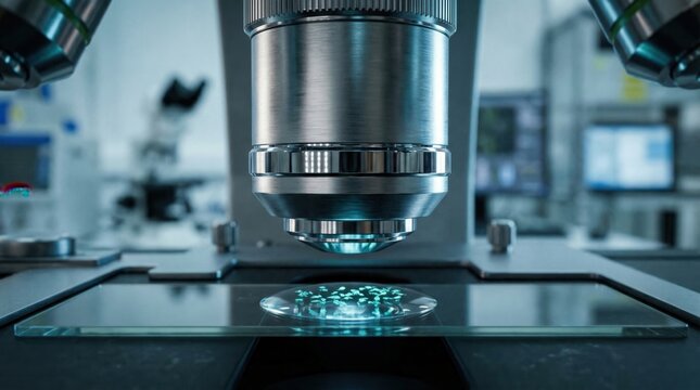 Microscope objective analyzing bioluminescent phytoplankton