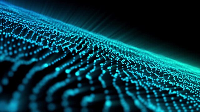Animated dots of different sizes in space