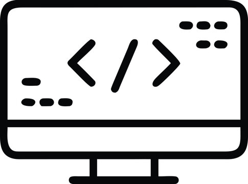 A monitor displaying a code snippet with syntax highlighting on a dark background
