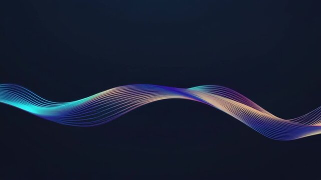 Animated dots of different sizes in space