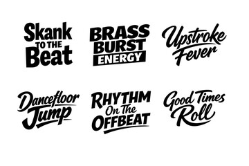 Obraz premium A Collection of Dynamic and Energetic Typography Designs Reflecting Rhythm and Movement, Perfect for Music and Dance Enthusiasts Seeking Vibrant Inspiration